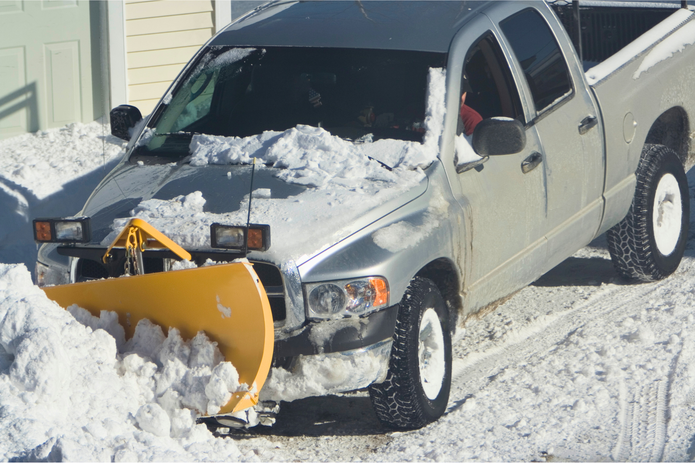 Winter plow damage to lawns